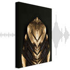 Pharaoh Gold Abstract Vertical Canvas Print