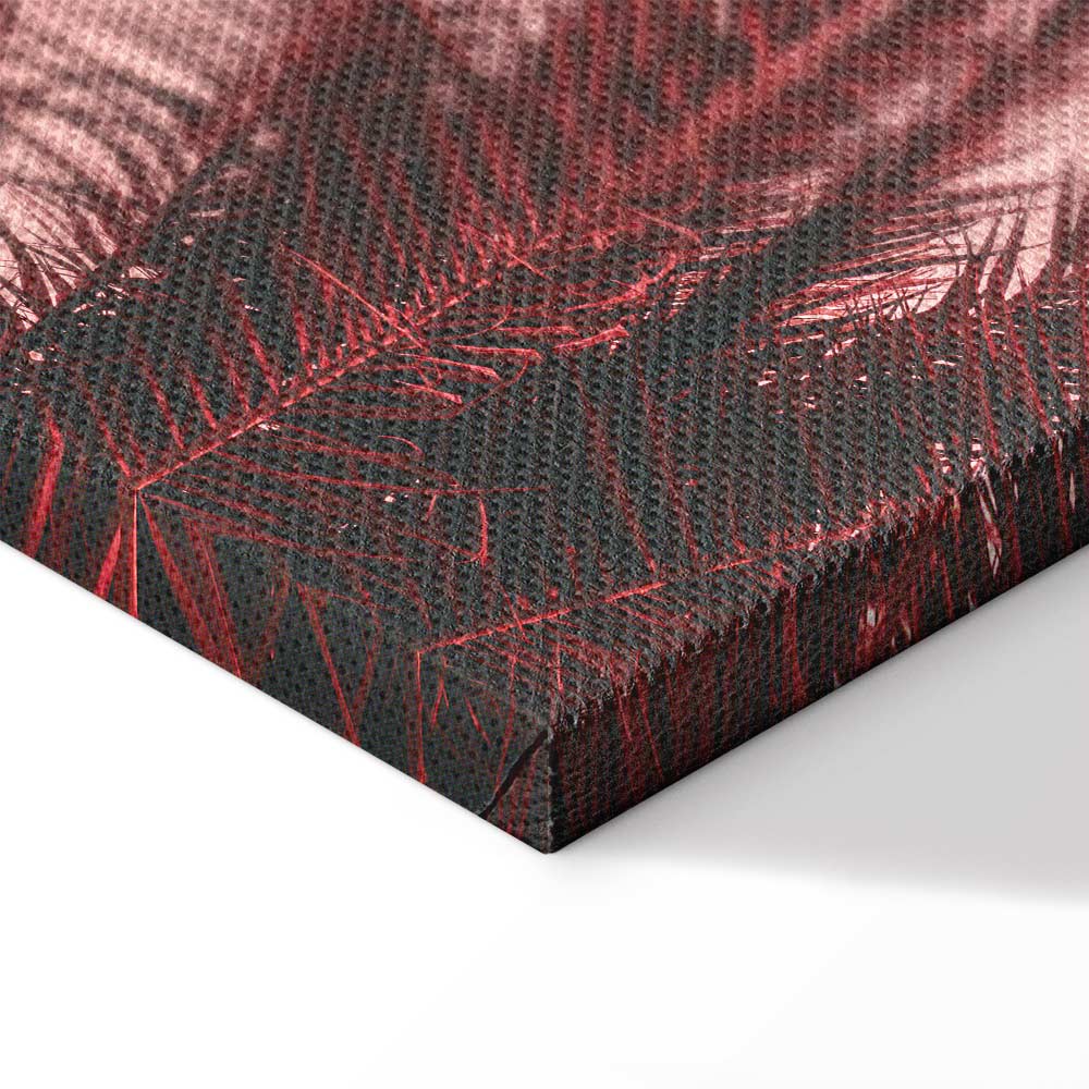 Palm Trees Sunset Vertical Canvas Print