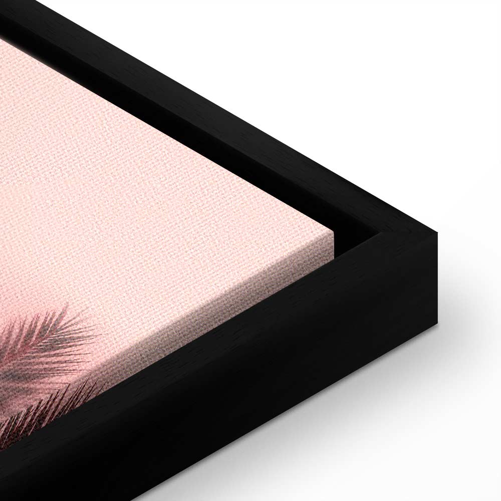 Palm Trees Sunset Vertical Canvas Print