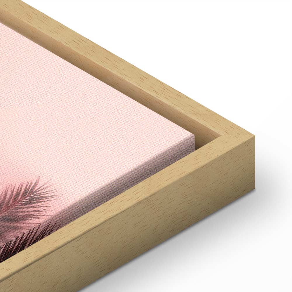 Palm Trees Sunset Vertical Canvas Print