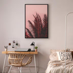 Palm Trees Sunset Vertical Canvas Print