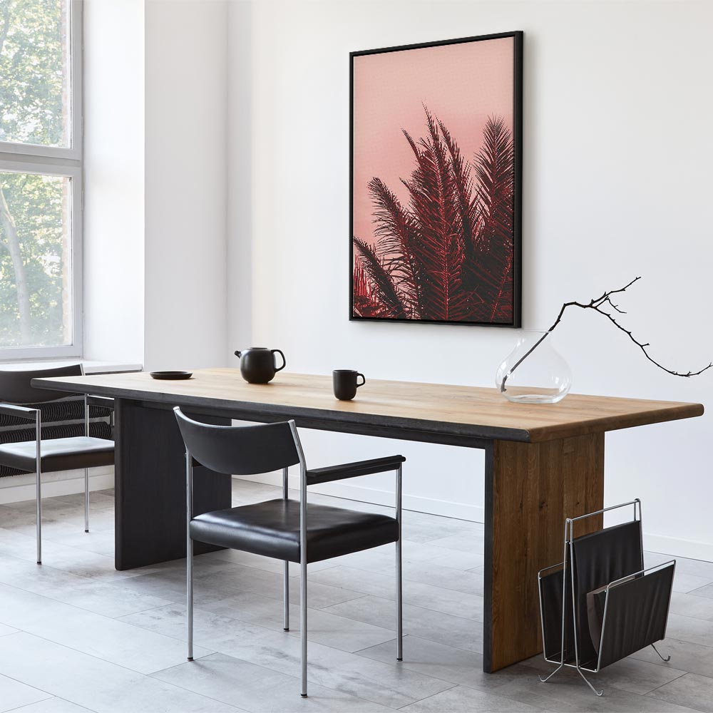 Palm Trees Sunset Vertical Canvas Print