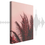 Palm Trees Sunset Vertical Canvas Print