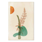 Abstract Floral Leaves Vertical Canvas Print