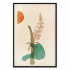 Abstract Floral Leaves Vertical Canvas Print