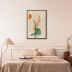 Abstract Floral Leaves Vertical Canvas Print