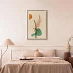 Abstract Floral Leaves Vertical Canvas Print