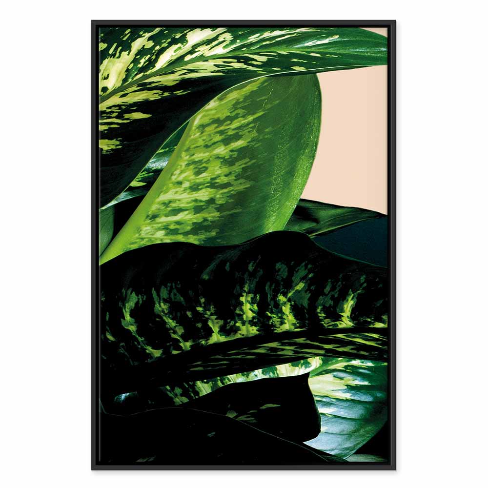 Dieffenbachia Leaves Botanical Vertical Canvas Print