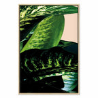 Dieffenbachia Leaves Botanical Vertical Canvas Print