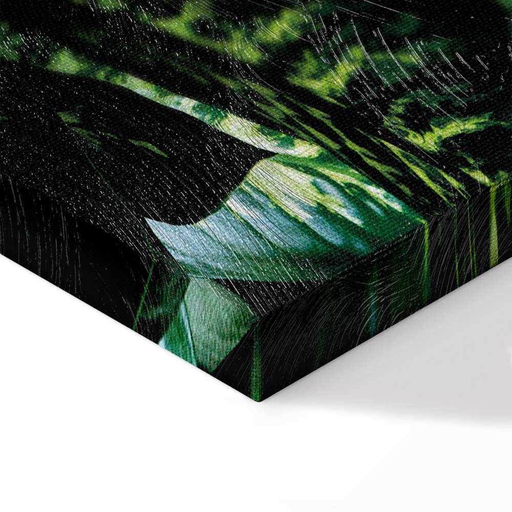 Dieffenbachia Leaves Botanical Vertical Canvas Print