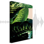 Dieffenbachia Leaves Botanical Vertical Canvas Print