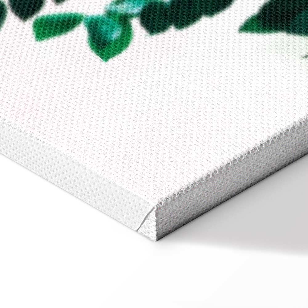 Coral Leaves Nature Vertical Canvas Print