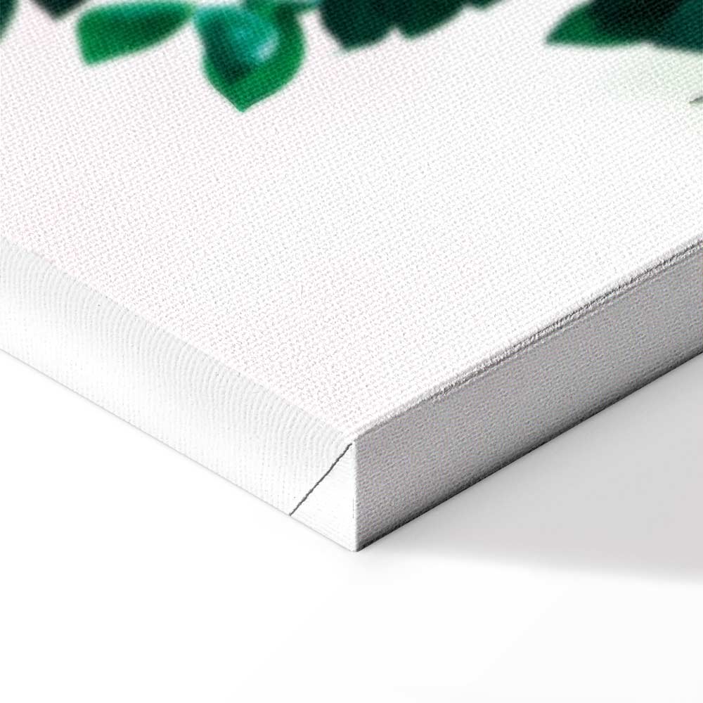 Coral Leaves Nature Vertical Canvas Print