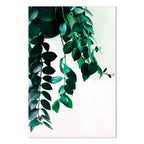Coral Leaves Nature Vertical Canvas Print