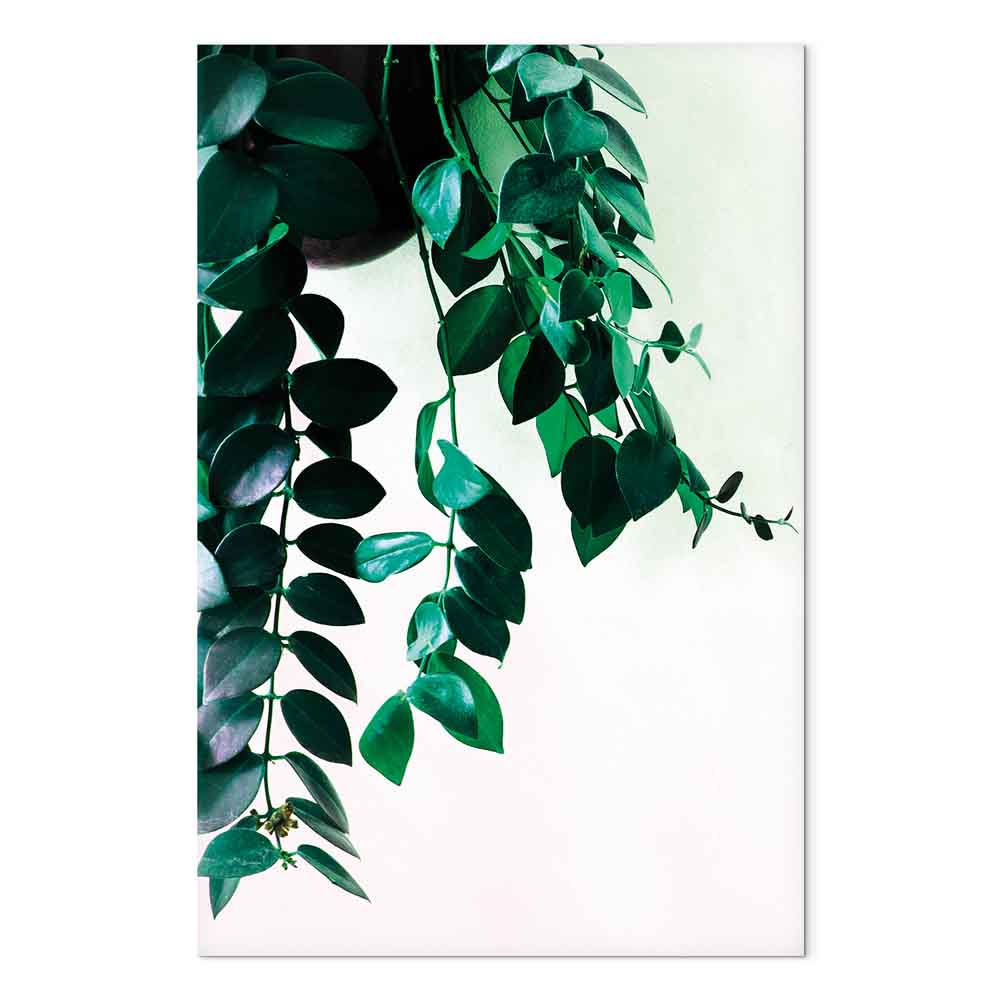 Coral Leaves Nature Vertical Canvas Print