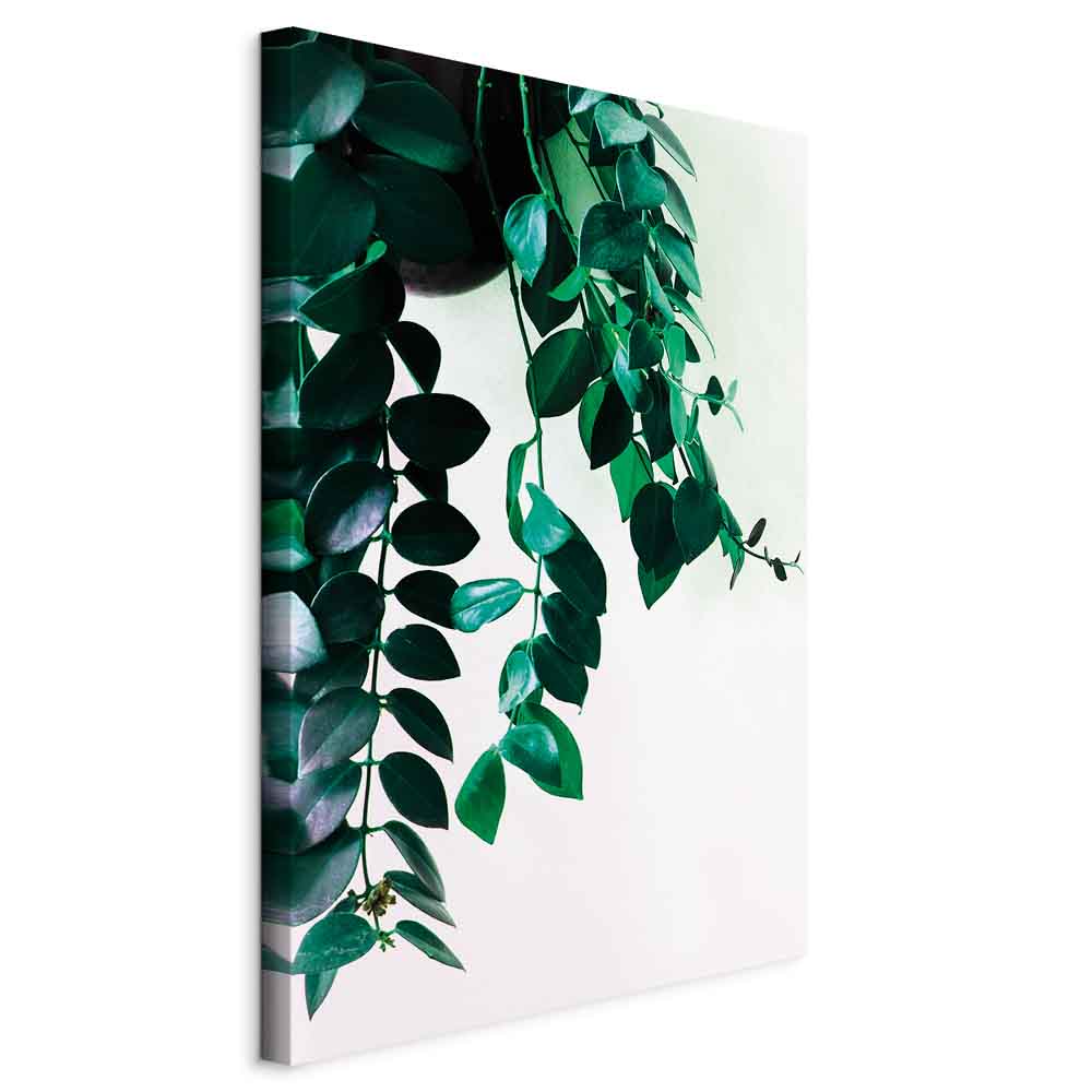 Coral Leaves Nature Vertical Canvas Print
