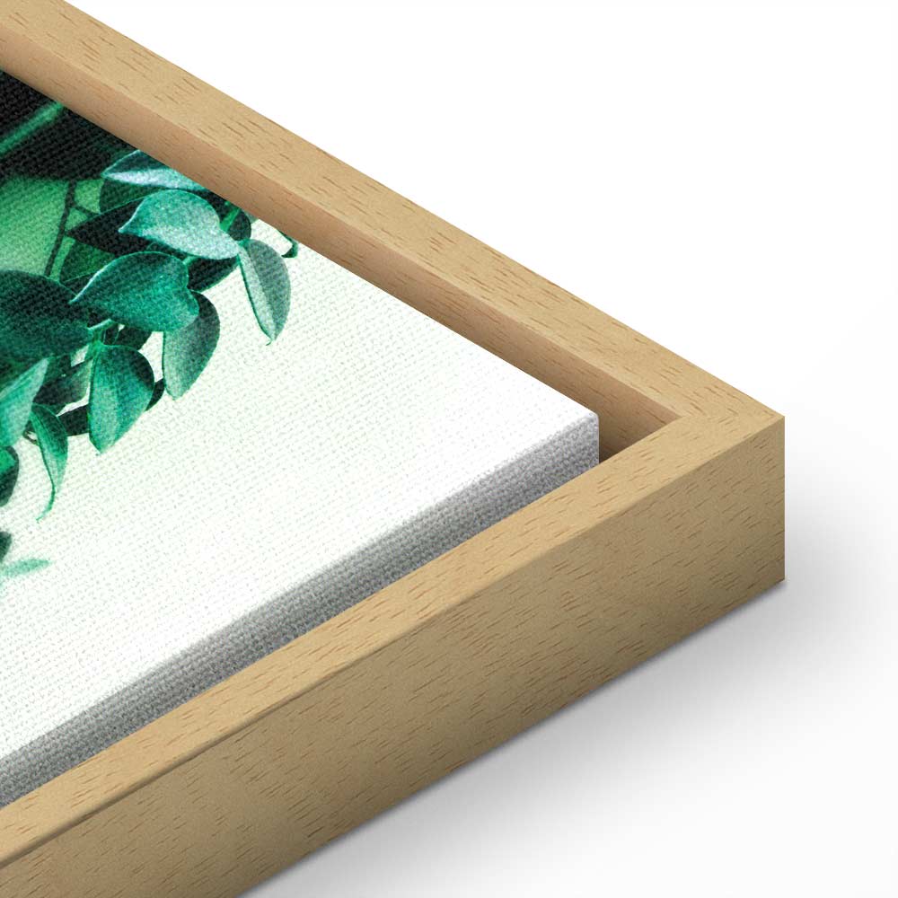 Coral Leaves Nature Vertical Canvas Print