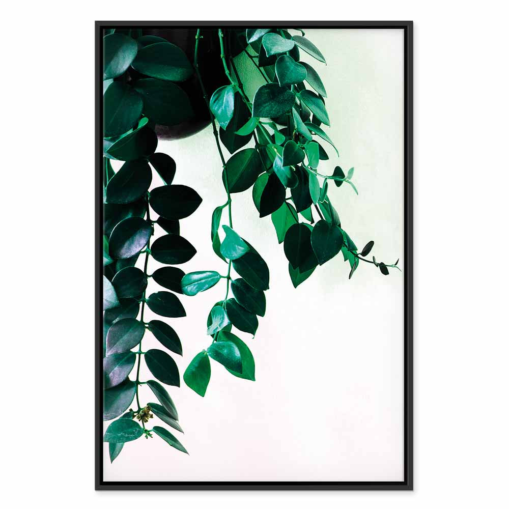 Coral Leaves Nature Vertical Canvas Print