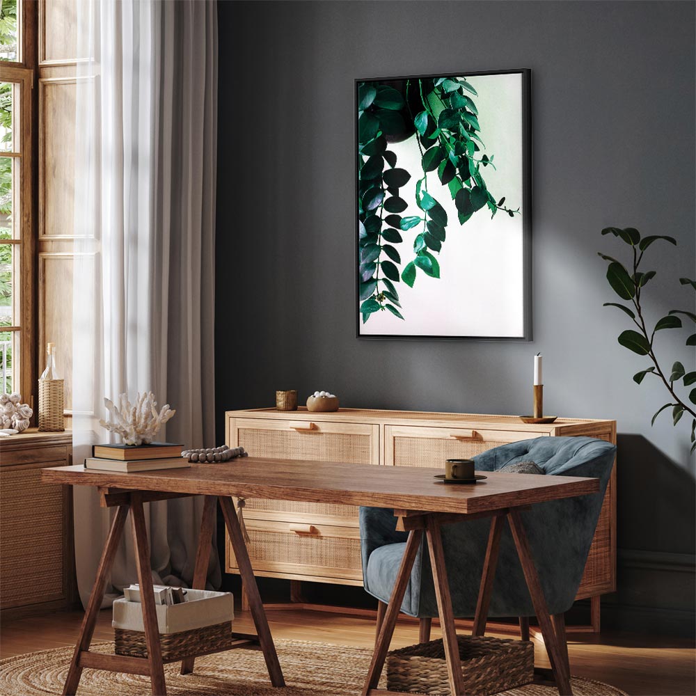 Coral Leaves Nature Vertical Canvas Print