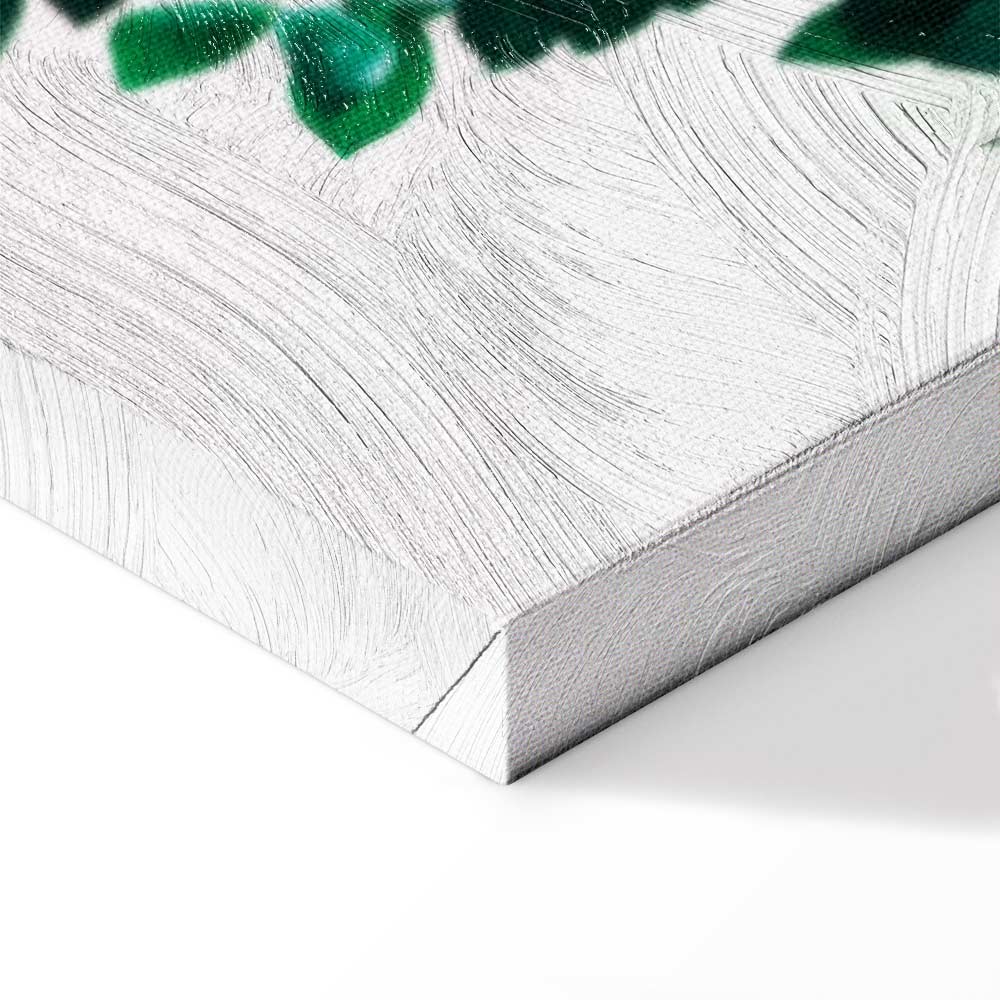 Coral Leaves Nature Vertical Canvas Print