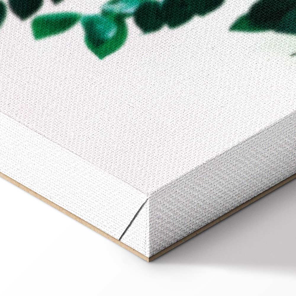 Coral Leaves Nature Vertical Canvas Print