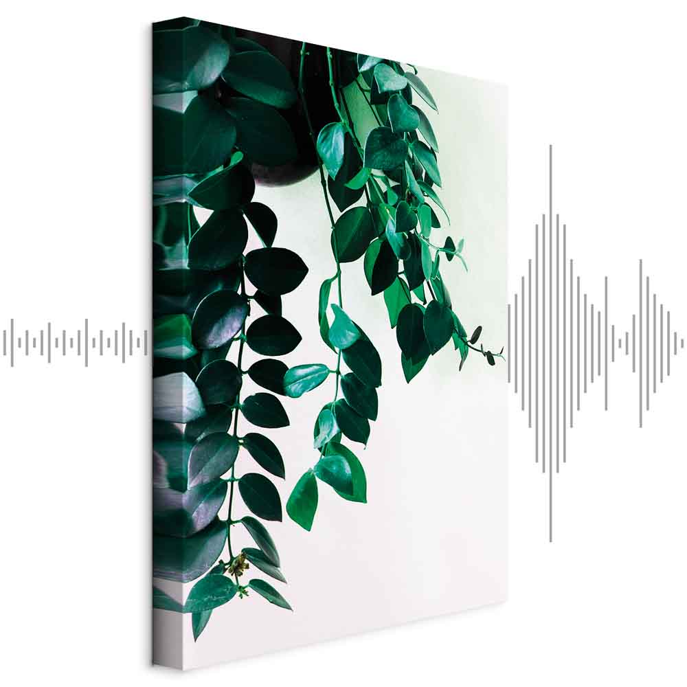 Coral Leaves Nature Vertical Canvas Print