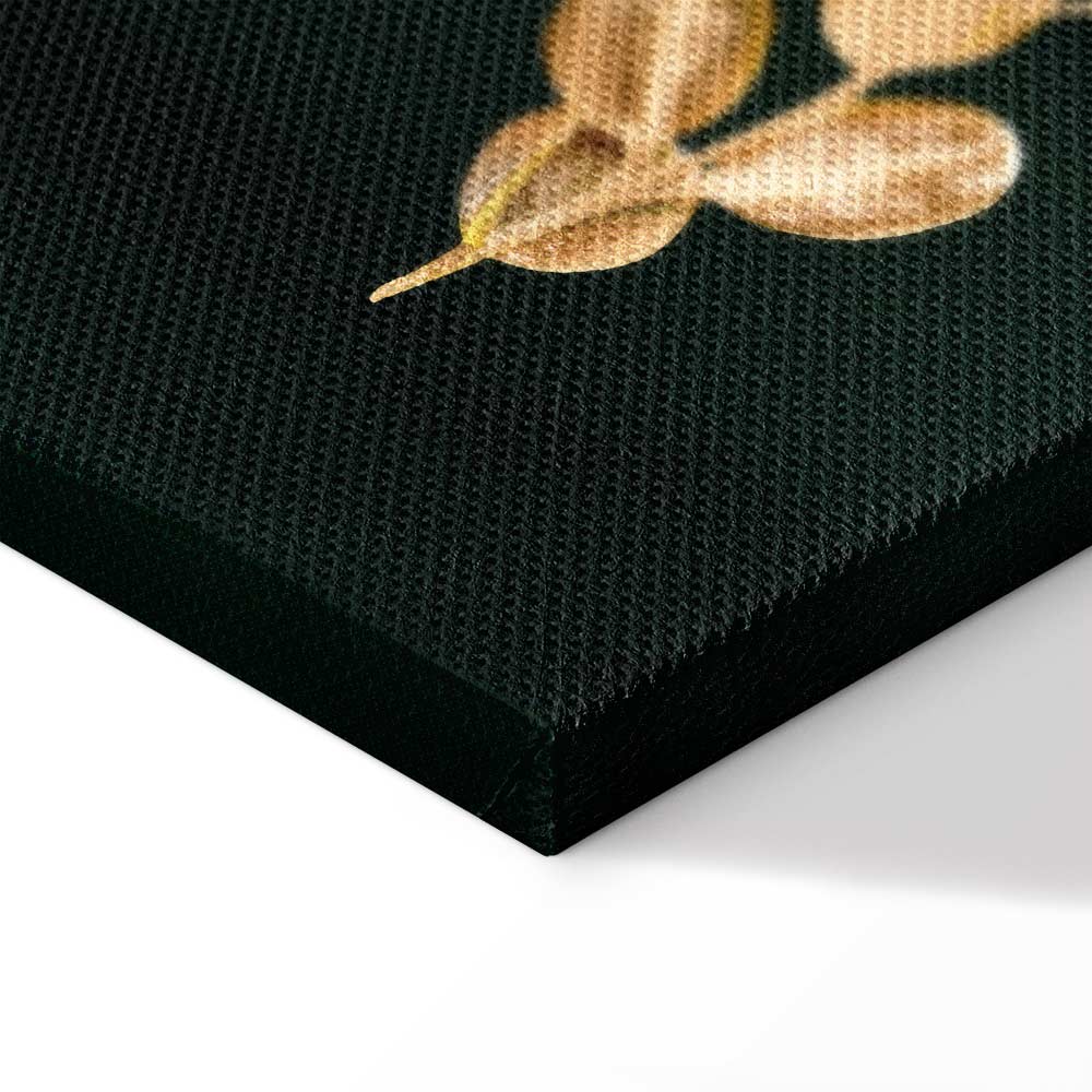 Noble Leaves Nature Canvas Print (5 Parts) Narrow