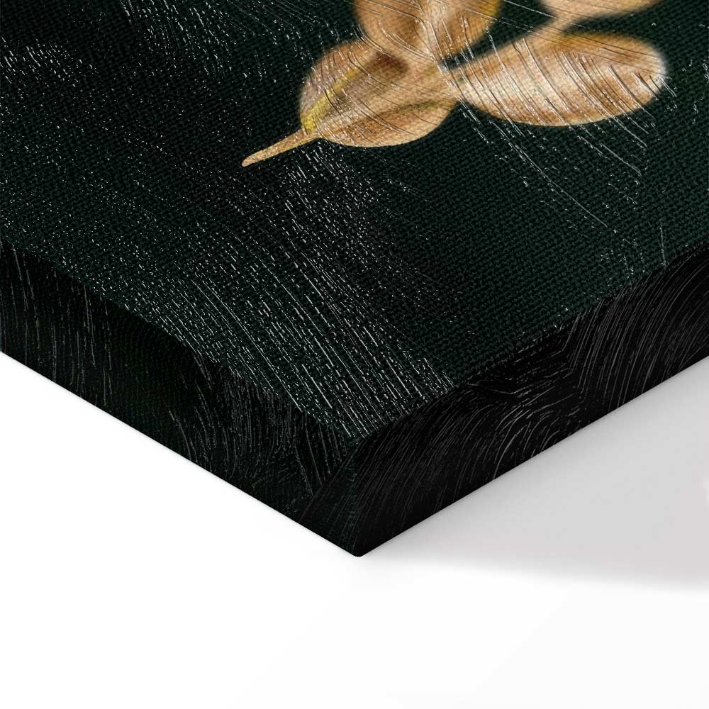 Noble Leaves Nature Canvas Print (5 Parts) Narrow