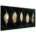Noble Leaves Nature Canvas Print (5 Parts) Narrow