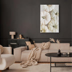 Pumpkins and Autumn Flowers Nature Canvas Print