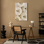 Pumpkins and Autumn Flowers Nature Canvas Print