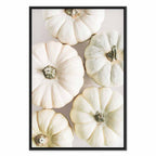 Pumpkins and Autumn Flowers Nature Canvas Print