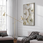 Pumpkins and Autumn Flowers Nature Canvas Print