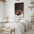 Winter Pine Cone Nature Canvas Print