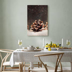Winter Pine Cone Nature Canvas Print