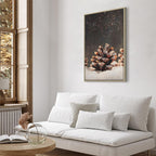 Winter Pine Cone Nature Canvas Print