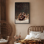 Winter Pine Cone Nature Canvas Print