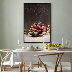 Winter Pine Cone Nature Canvas Print
