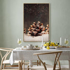 Winter Pine Cone Nature Canvas Print