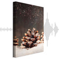 Winter Pine Cone Nature Canvas Print