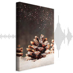 Winter Pine Cone Nature Canvas Print