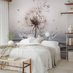 Dandelion Water Drops Nature Wall Mural