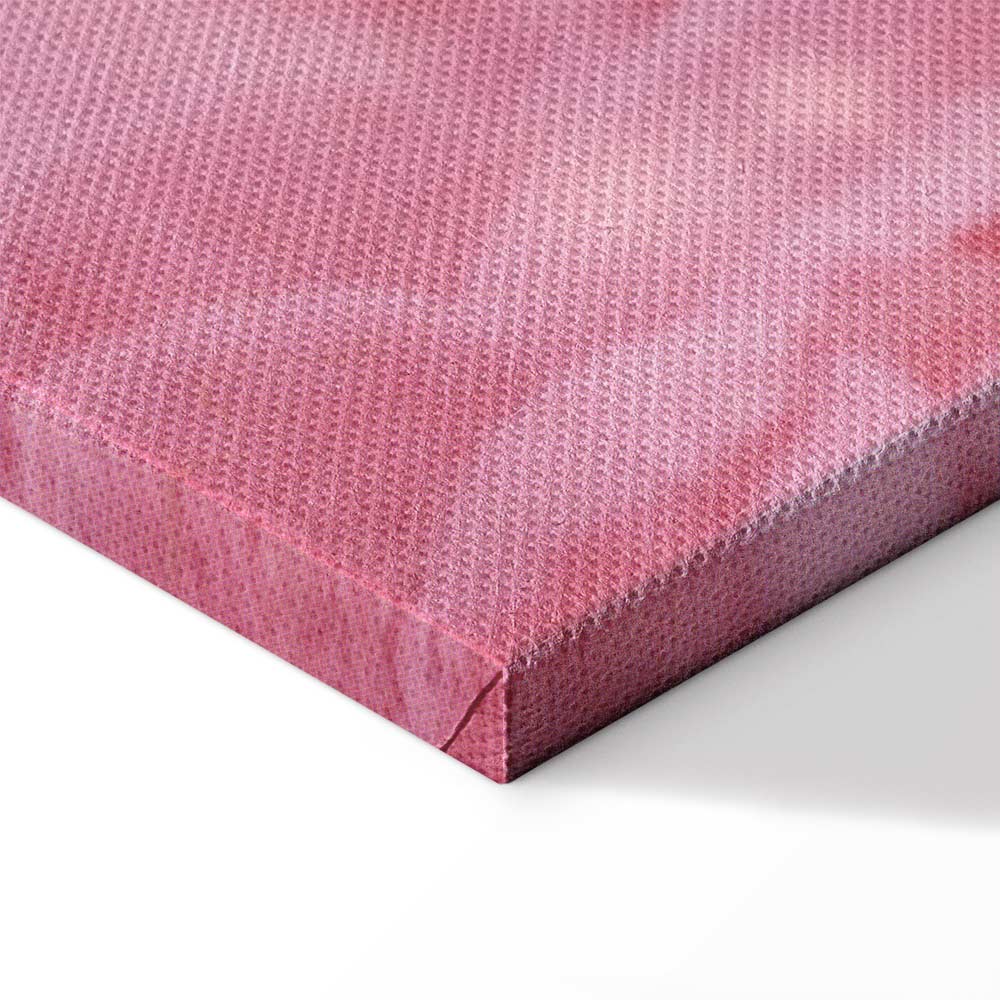 Pink Floral Canvas Print Wide