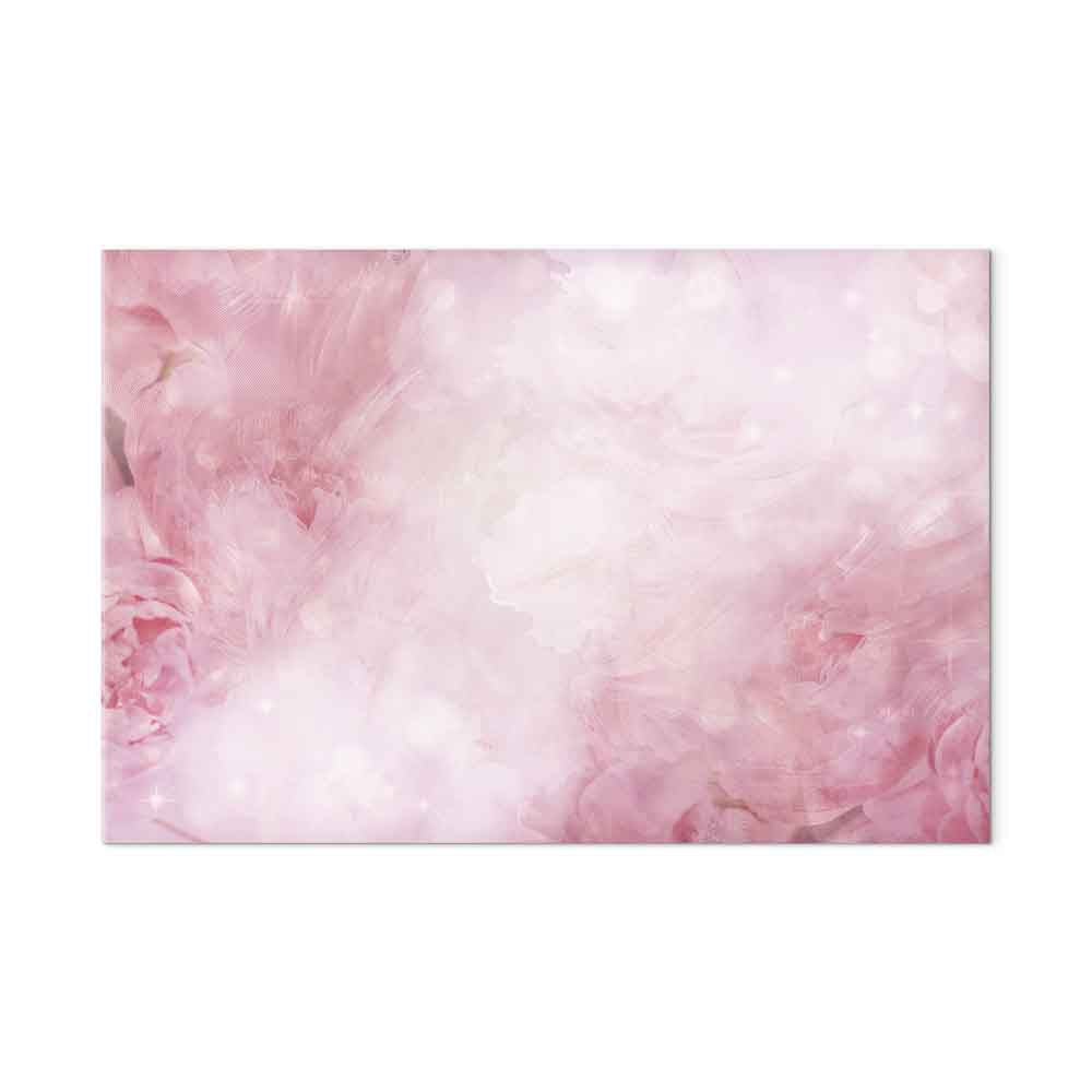 Pink Floral Canvas Print Wide