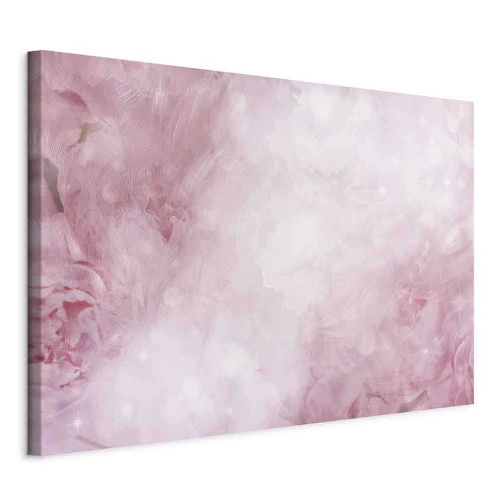 Pink Floral Canvas Print Wide