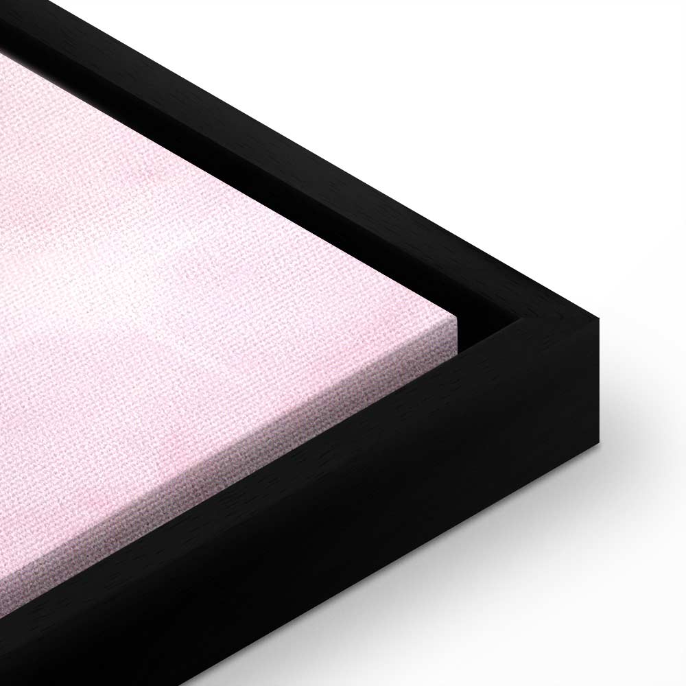 Pink Floral Canvas Print Wide