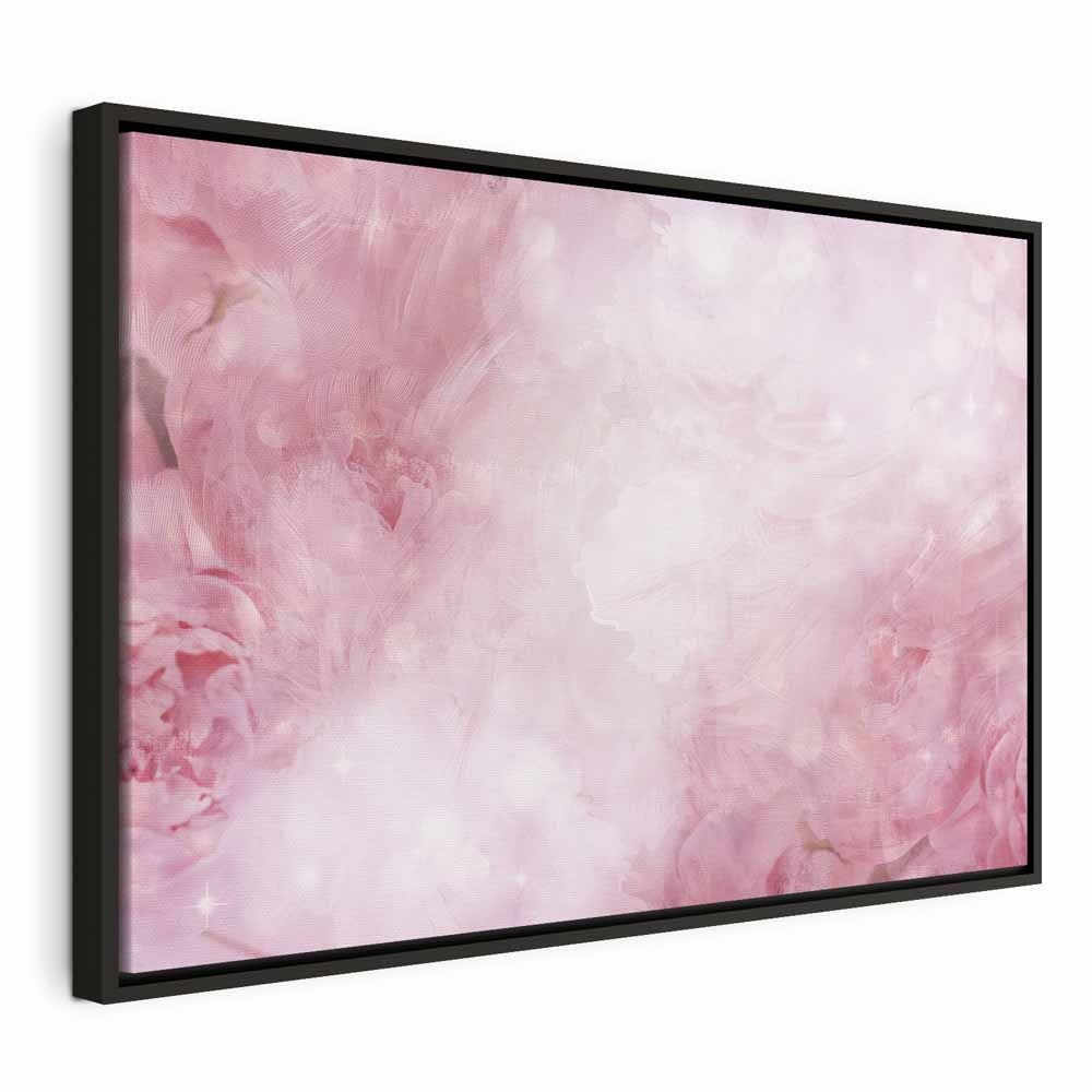 Pink Floral Canvas Print Wide