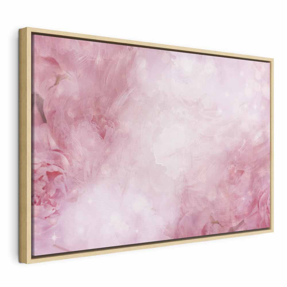 Pink Floral Canvas Print Wide