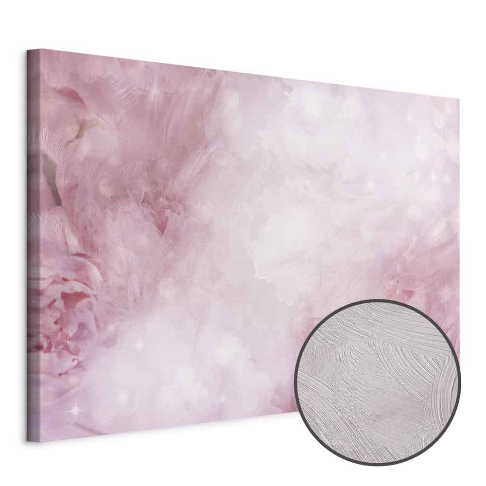 Pink Floral Canvas Print Wide