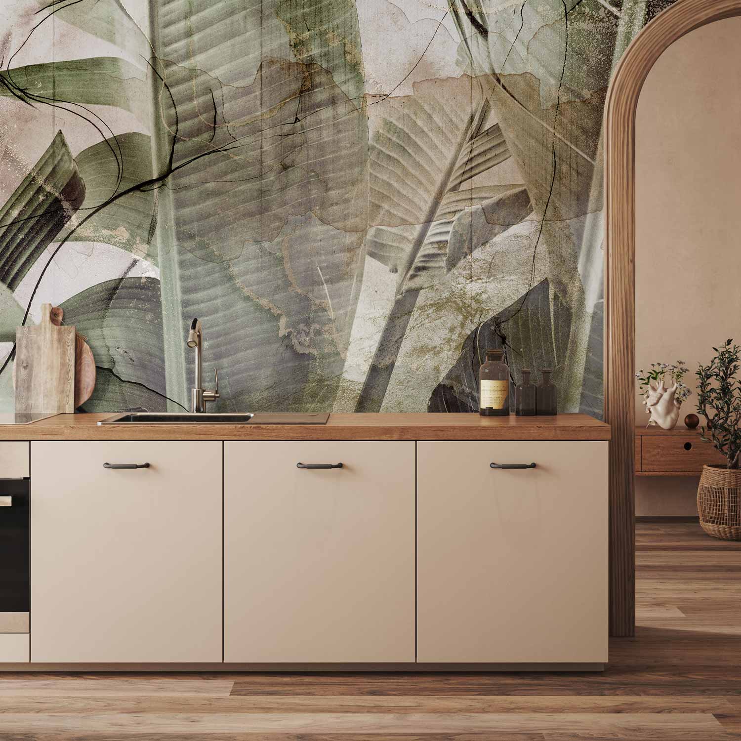 Banana Leaves Tropical Wall Mural